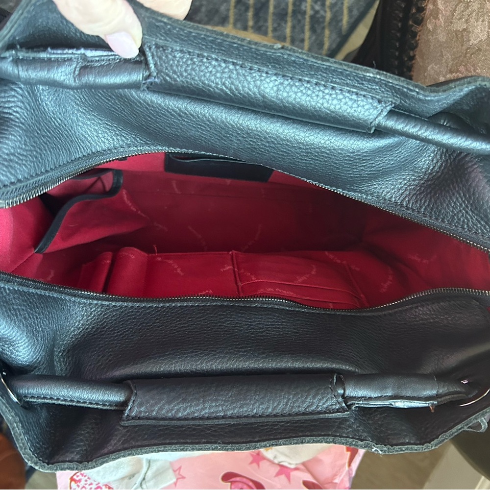 Hammitt❤️❤️Beautiful Black Hammitt  Leather  tote stunning shape. - Picture 3 of 11